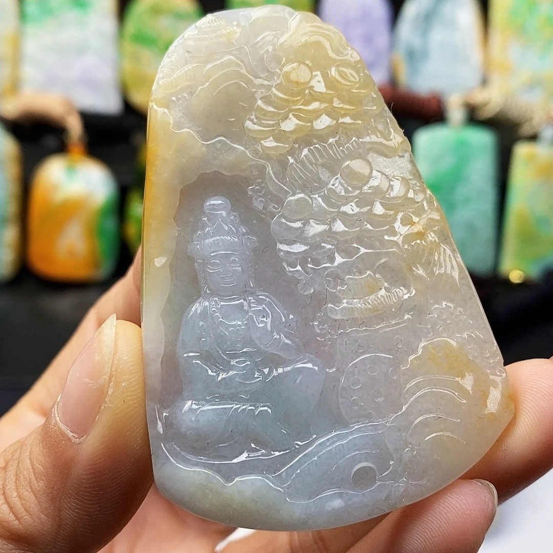 颈饰未镶嵌翡翠翡翠A货一物一证
