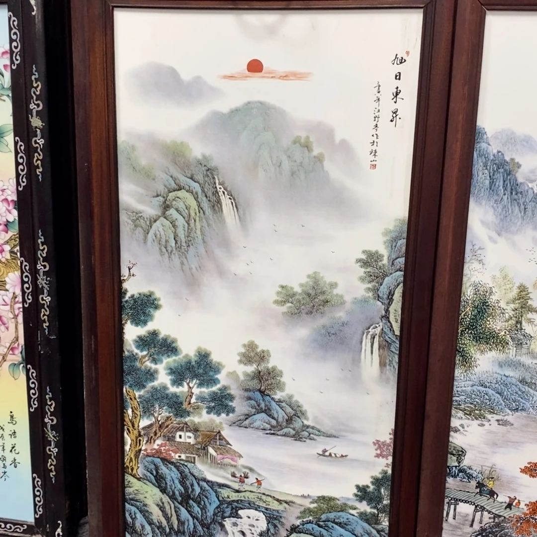 瓷片86*46*1景德镇瓷板画柴窑烧制