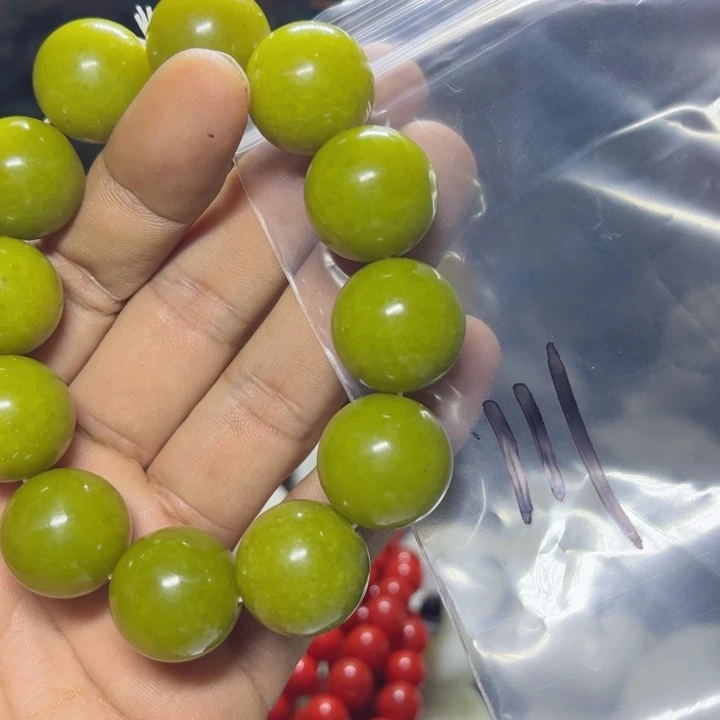 蛇纹石玉项链未镶嵌用****0