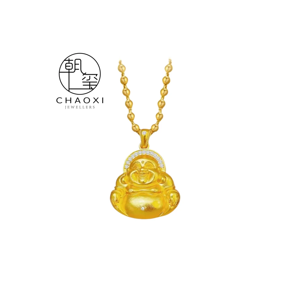 CHAOXI/朝玺 新中式镶钻大度佛吊坠项链6569