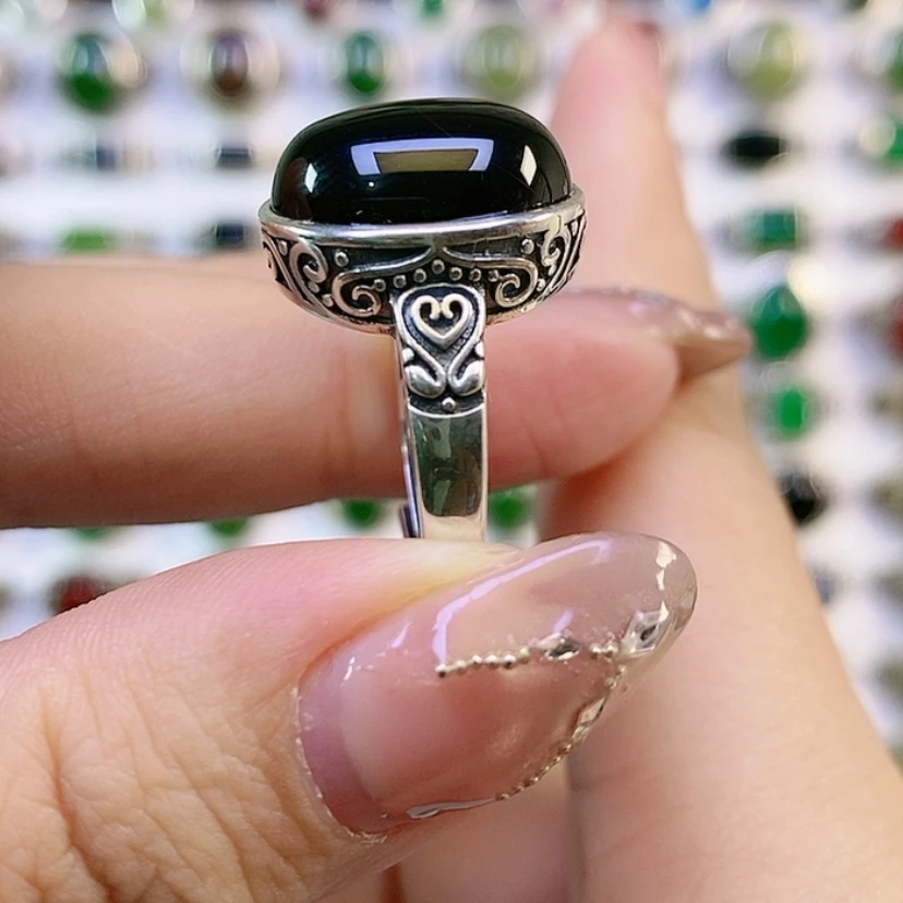 【闪购商品】银S925镶嵌戒指玛瑙/玉髓