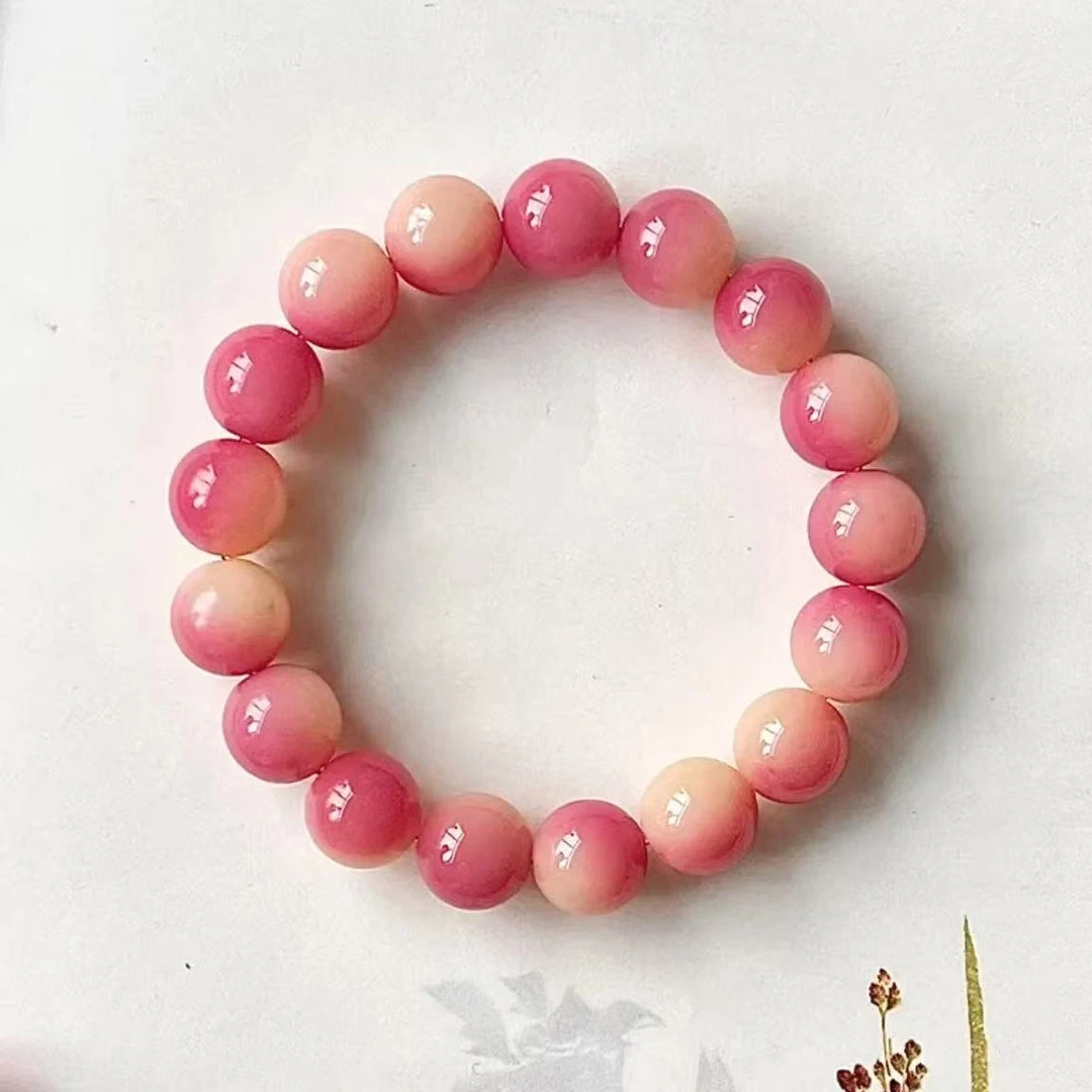 S019 精品手串（无礼盒）12mm 粉黛菩提圆珠