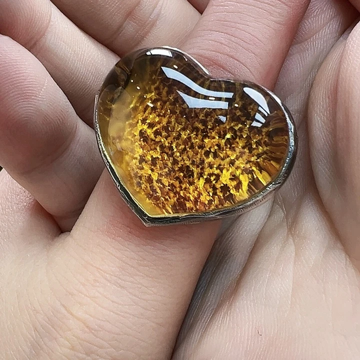 银S925镶嵌针钠钙石（海纹石）颈饰