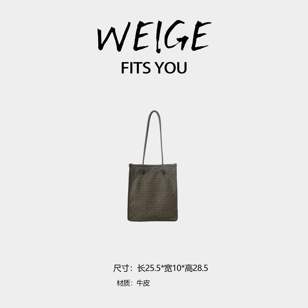 WEIGE【中古款】牛皮单肩斜挎包BV25181-橄榄