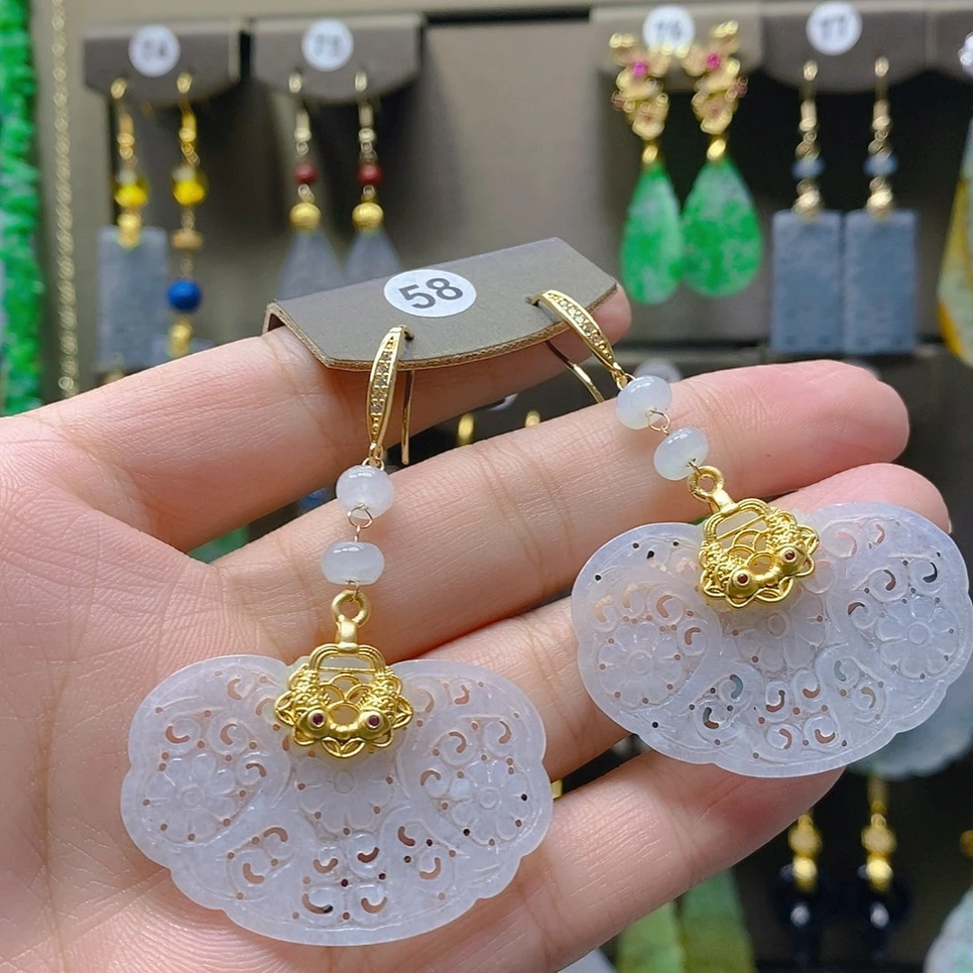 未镶嵌翡翠耳饰翡翠