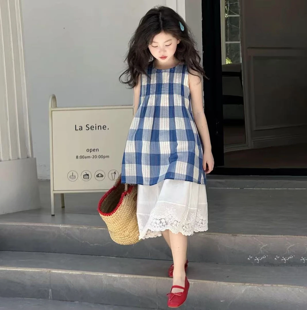 【爆款上新】女童套装夏款洋气童装小女孩夏季背心半身裙两件套薄