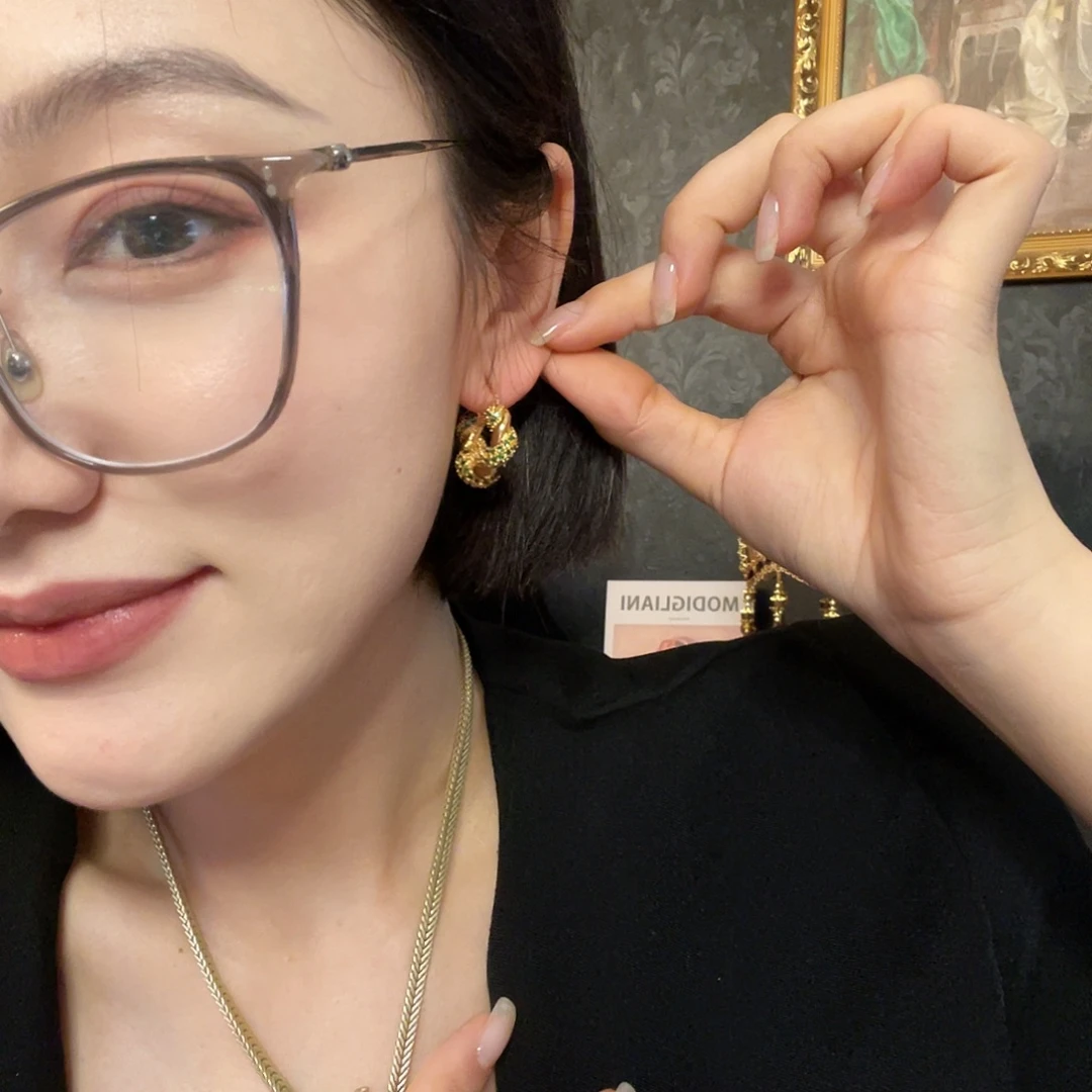 黄铜925银琉璃耳钉