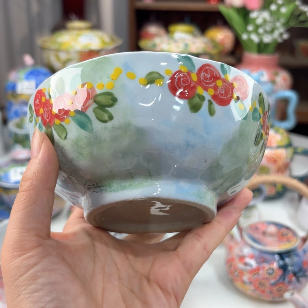 景德镇手绘高温釉下彩陶瓷茶具