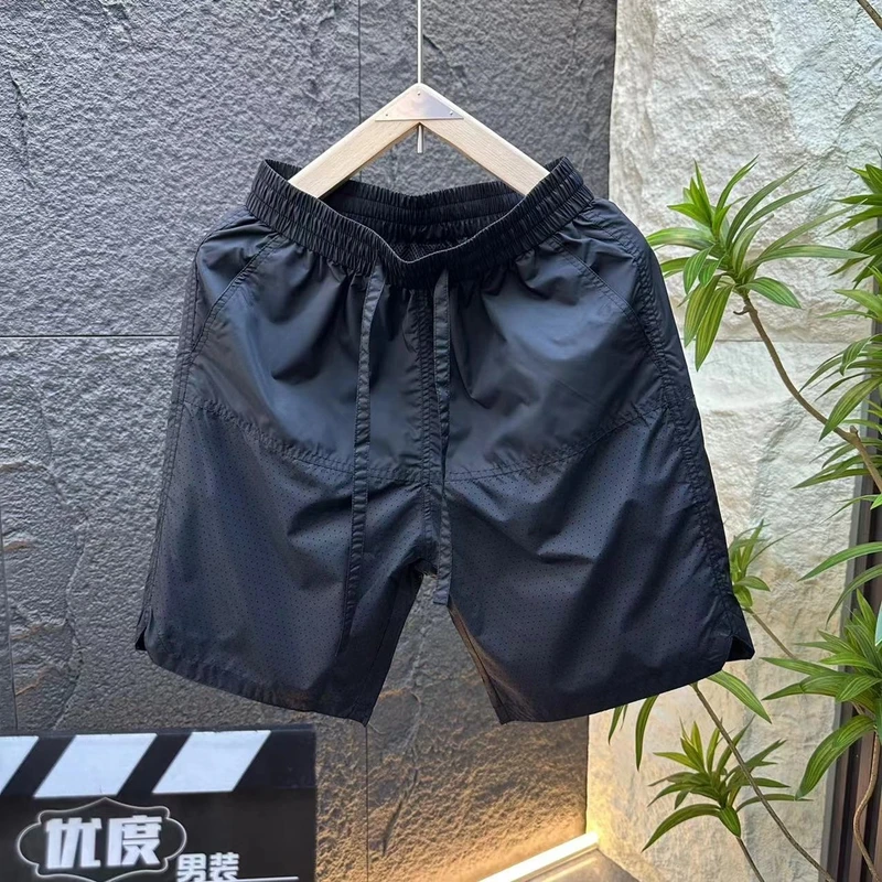 夏季新款速干宽松休闲潮流薄款打孔男士运动时尚透气外穿短裤652