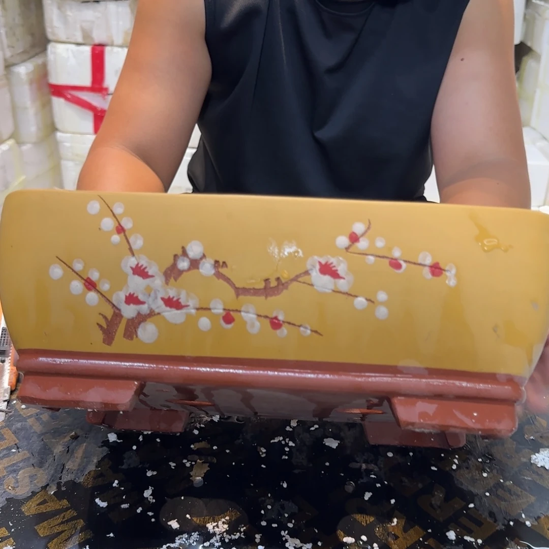 紫砂花盆口径29 21高度10