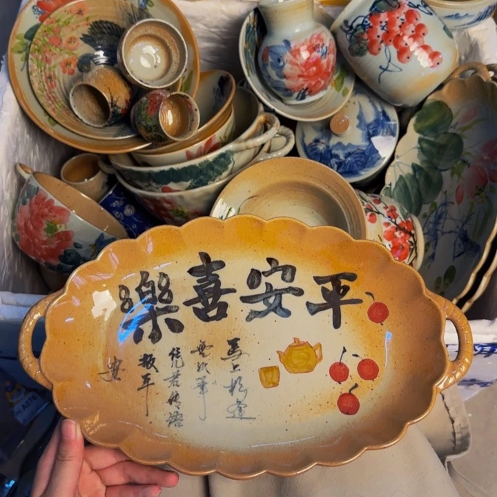 瓷片景德镇陶瓷手工手绘