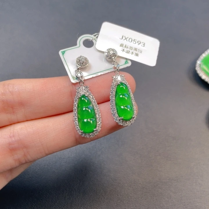 翡翠银S925镶嵌吊坠(不含链)