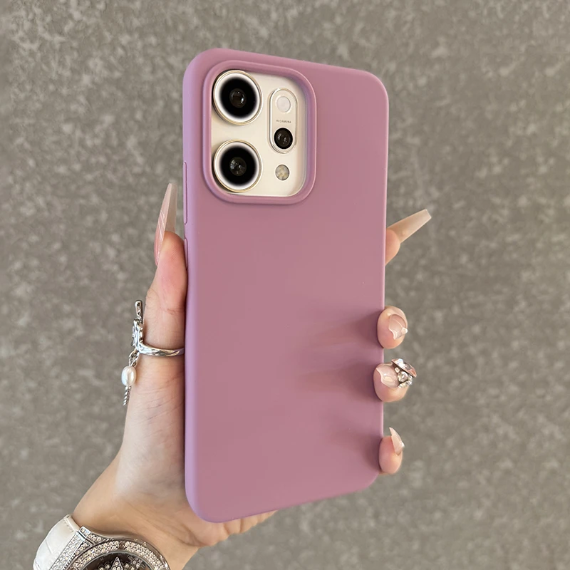 黑加仑紫适用于OPPOReno14Pro手机壳液态硅胶findx8s简约纯色防摔