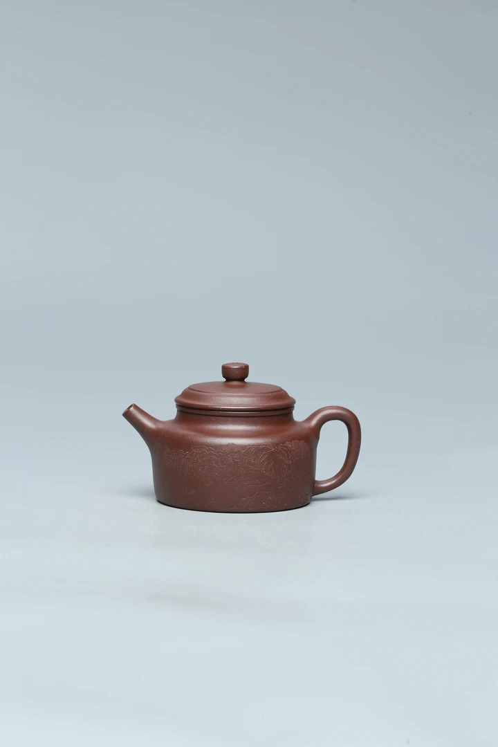 达观 WW22【博砂堂】沈文娇 德钟(山水） 底槽清 180cc紫砂壶观达