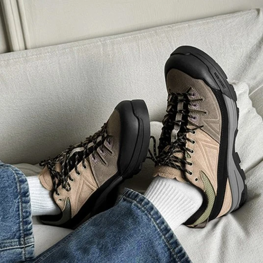 长风厚底联名款老爹鞋2024新款登山鞋网面透气休闲情侣运动鞋