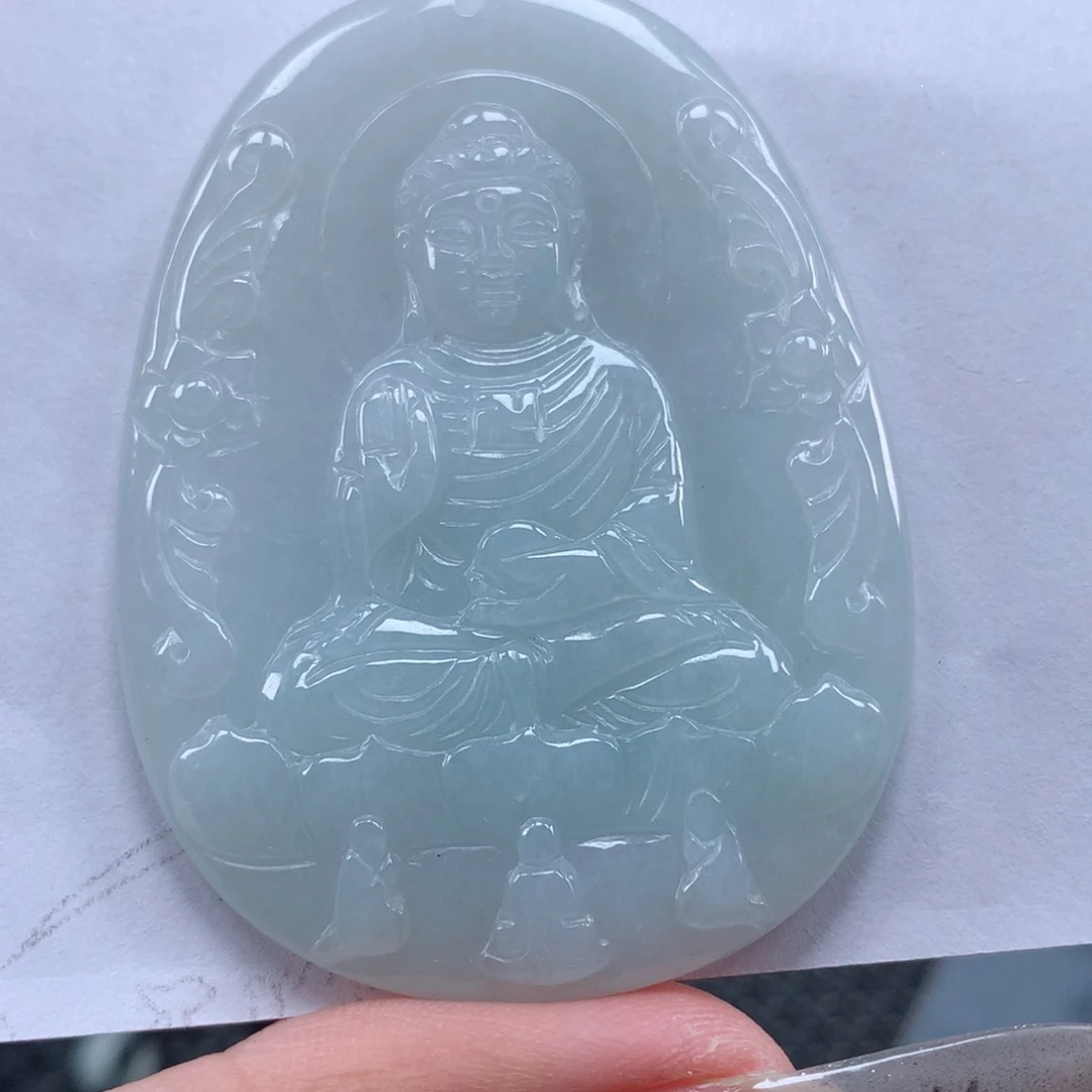 翡翠未镶嵌颈饰阿弥陀佛吊坠