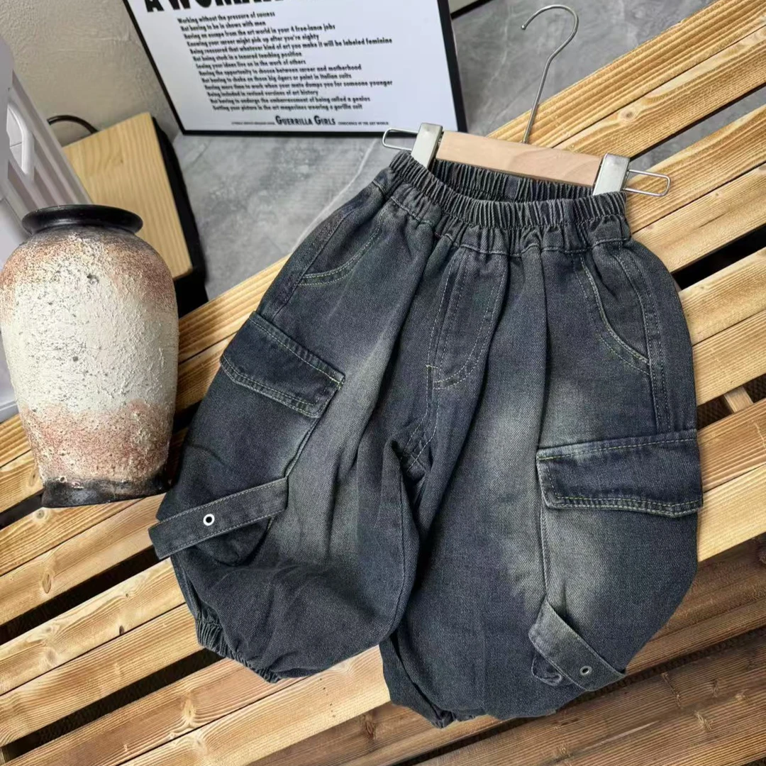 25秋032秋季新品韩国大口袋工装裤韩国牛仔裤