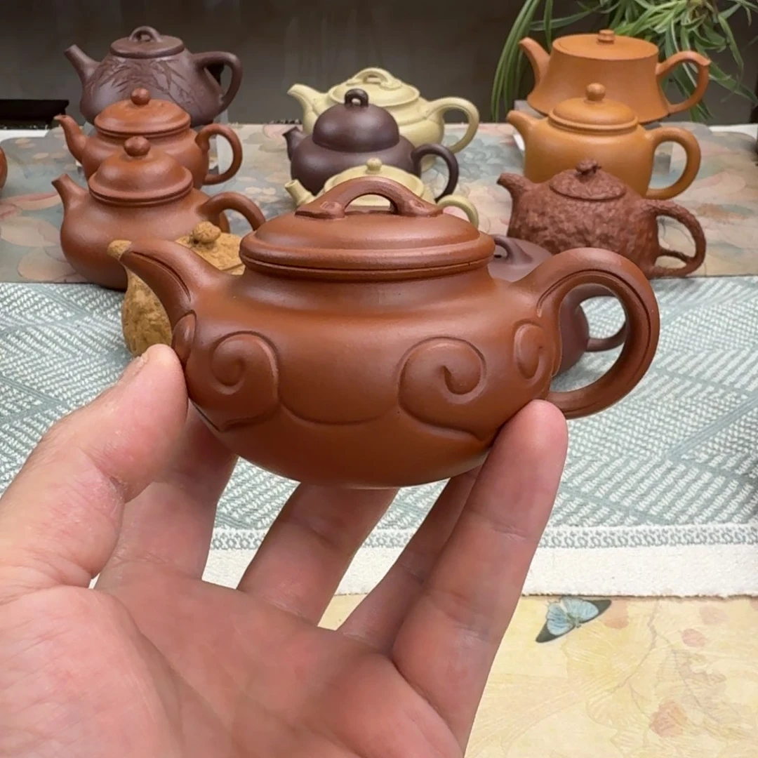 茶壶紫砂微瑕 仿古如意 140cc