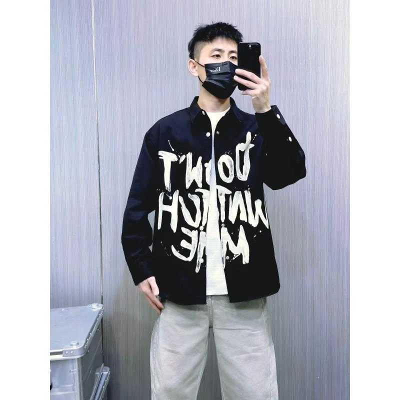 501193《现》精选韩版秋款男孩女孩百搭字母时尚衬衫外套