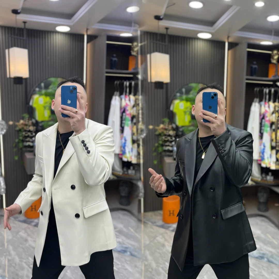 SH轻奢时尚高端男士雅痞双排休闲西服外套