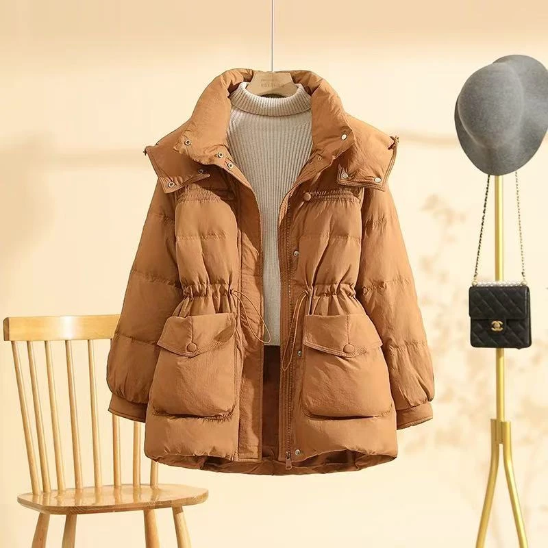 清！【主播宠粉】厚款秋冬中长款收腰休闲时尚保暖气质羽绒服