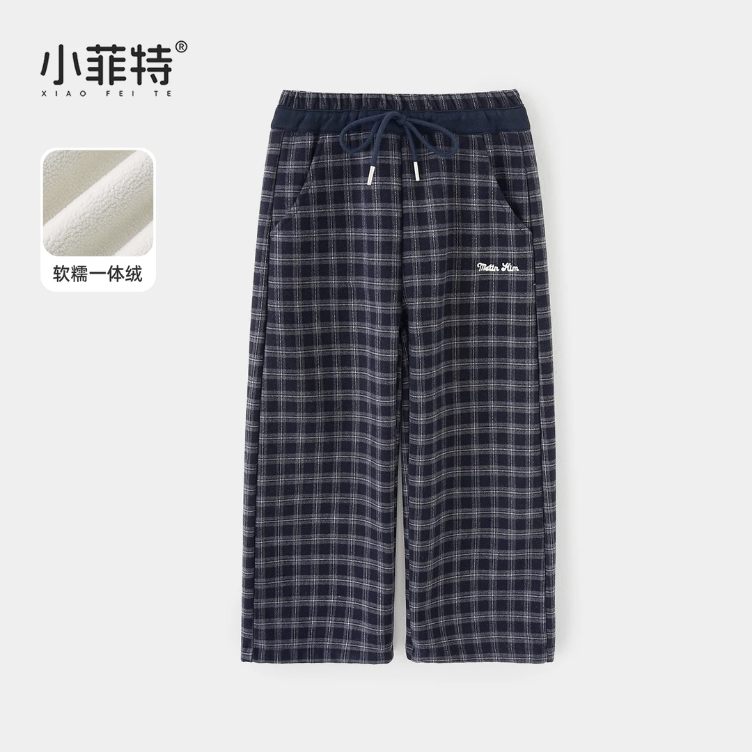 小菲特女童冬装加厚长裤中大童休闲直筒裤儿童保暖裤子HNKD56385