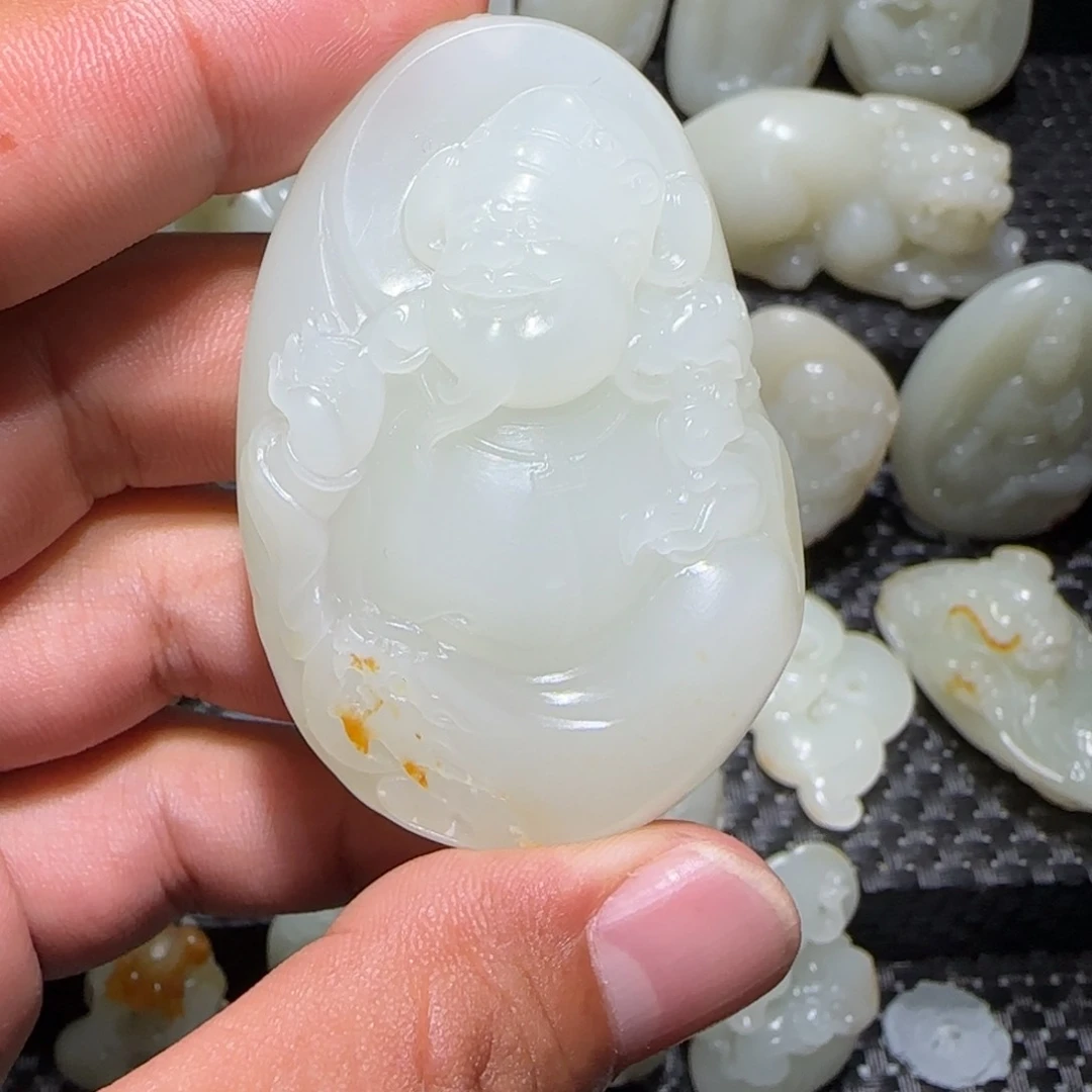 和田玉未镶嵌吊坠(不含链)神****3