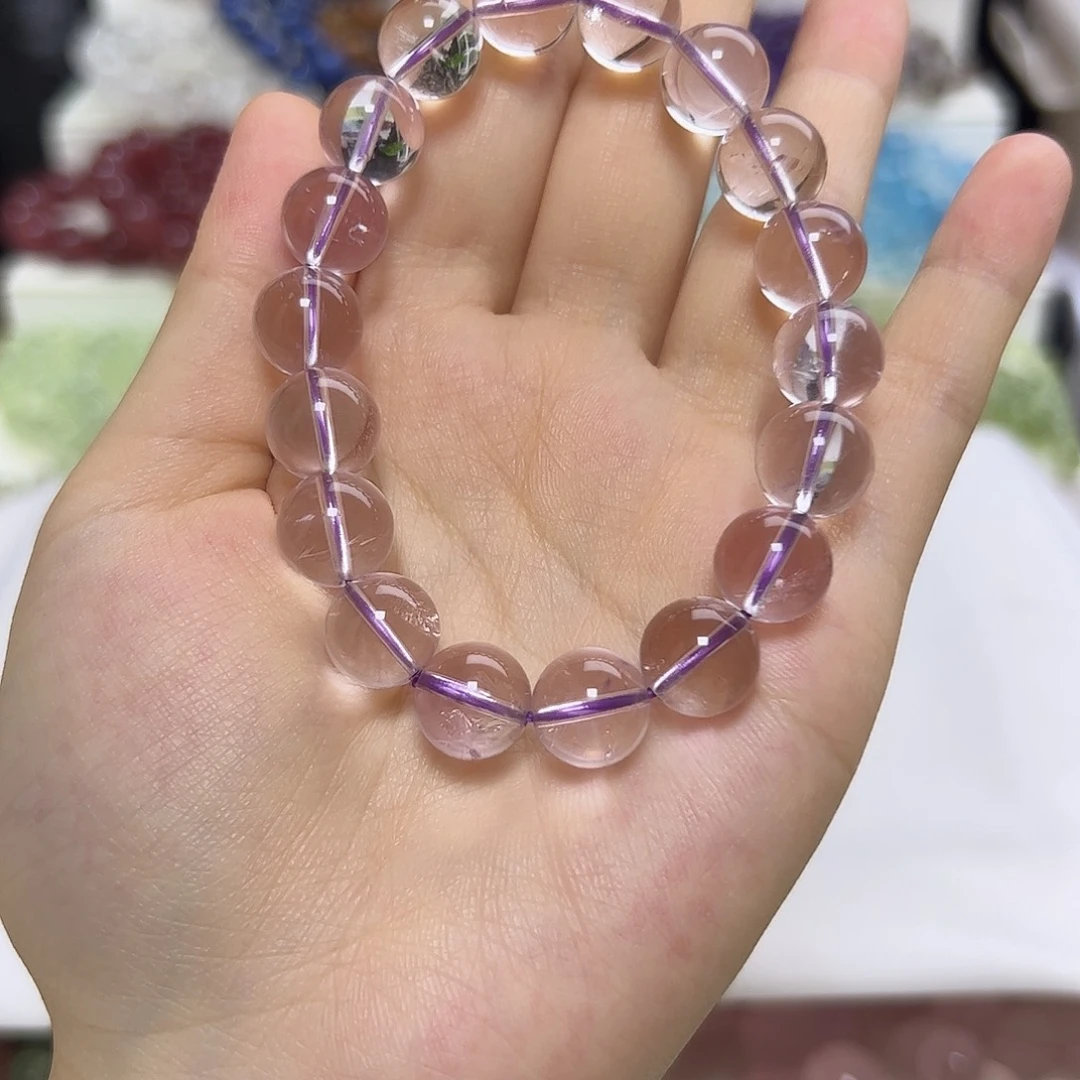 水晶手串未镶嵌?乌拉圭紫水11咪拍二次合一单 不退不换