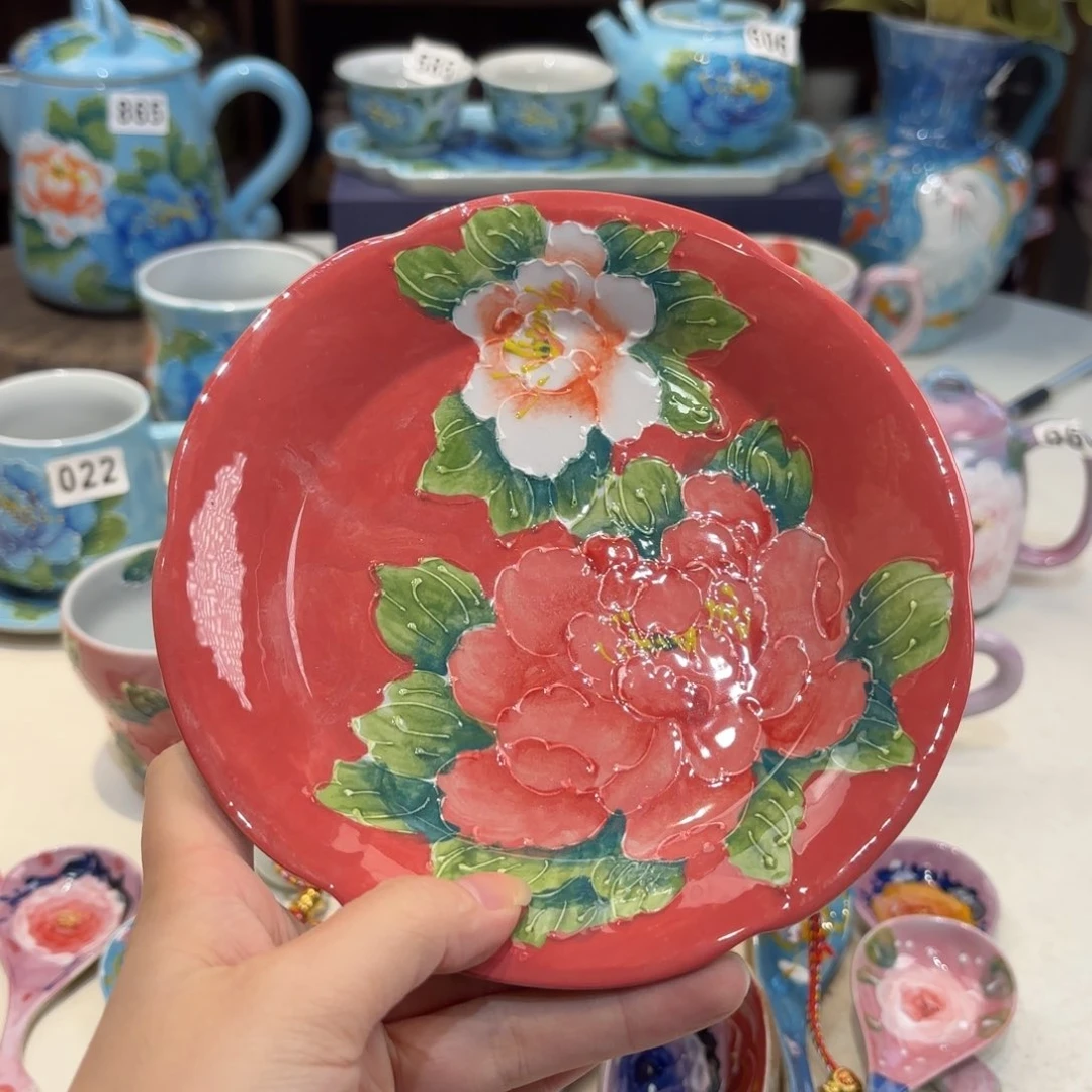 景德镇手绘高温釉下彩陶瓷茶具