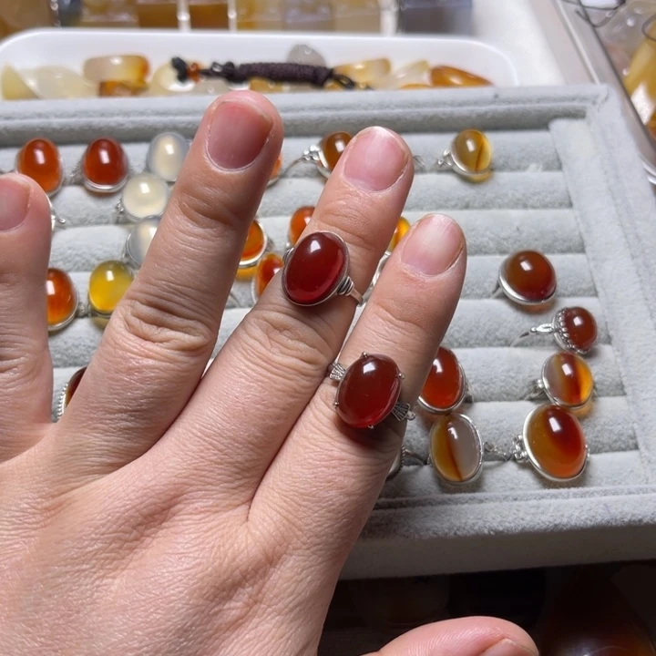 玛瑙/玉髓颈饰未镶嵌星**✨0023