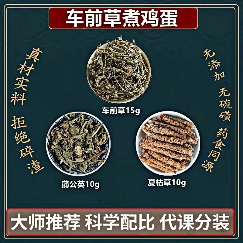 蒲公英车前草夏枯草野生晾晒正宗正品新货产地直销干净无杂煮鸡蛋