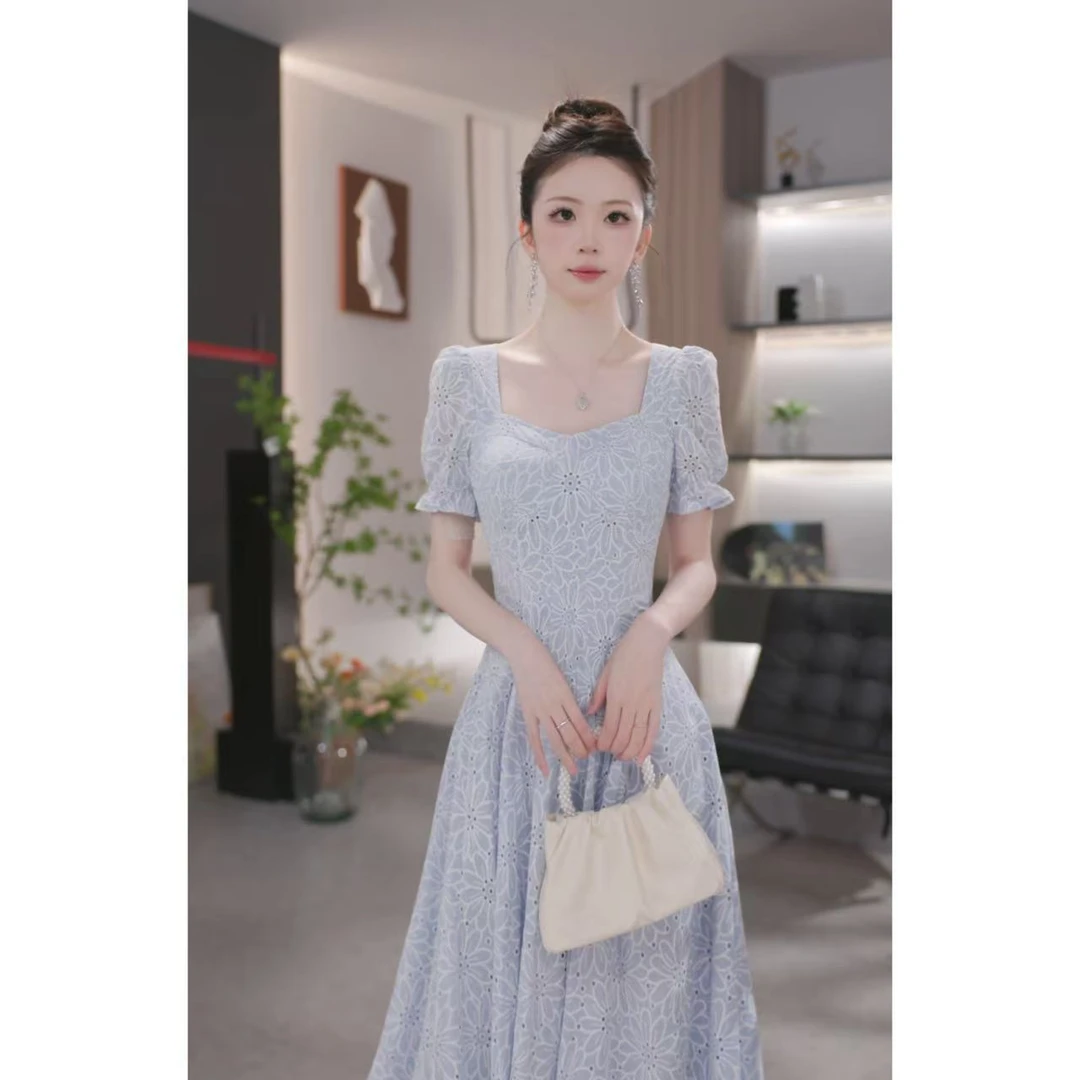 晓西-夏季新款法式海边度假风沙滩裙优雅时尚气质收腰显瘦连衣裙