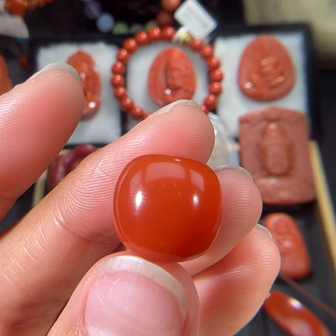 南红玛瑙未镶嵌老型珠14.1