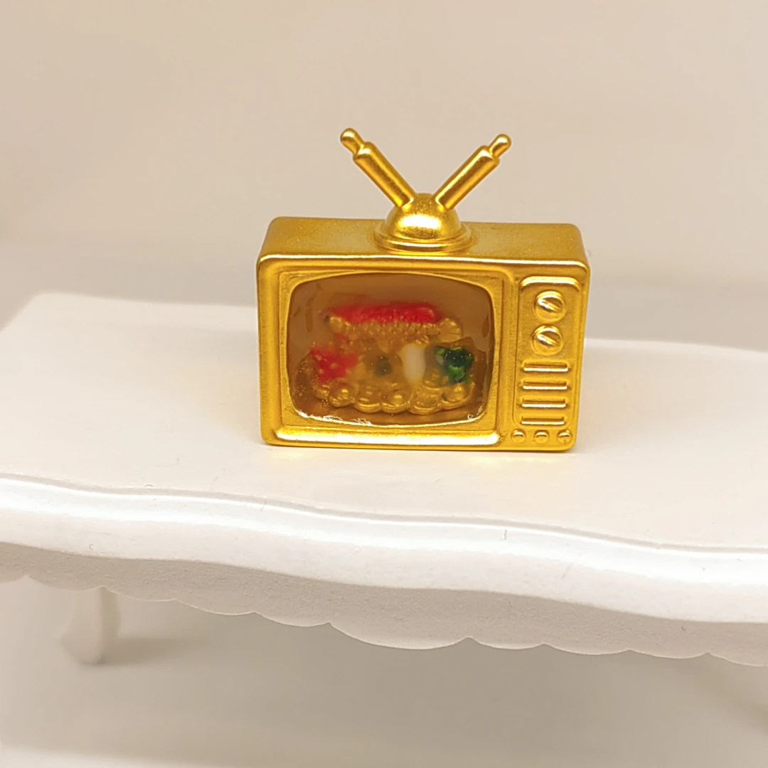 (壹凡奢华) 投资金足金999缝纫机电视机复古怀旧系列摆件收藏