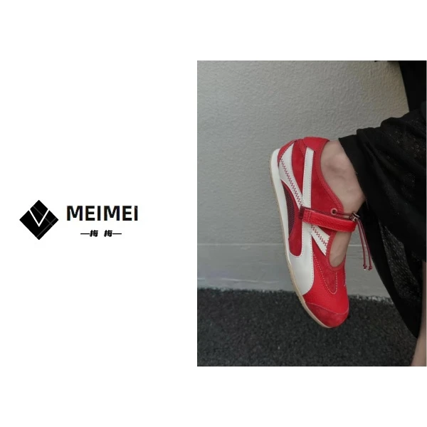SGIRLTWTW《胭脂红玛丽珍芭蕾舞鞋》夏季时尚款舒适胭脂红鞋-R509-3