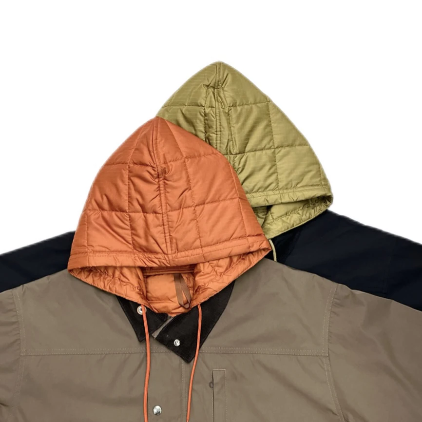 Loosen Up【撞色连帽派克】日系复古可脱卸两件套单穿叠穿风衣棉服