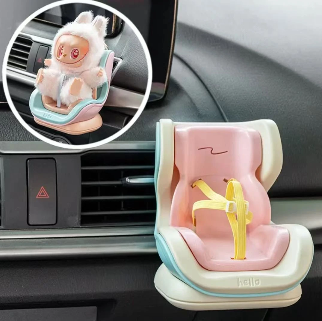 【Labubu汽车出风口挂件座椅】娃娃拉布布模型摆件车载饰品