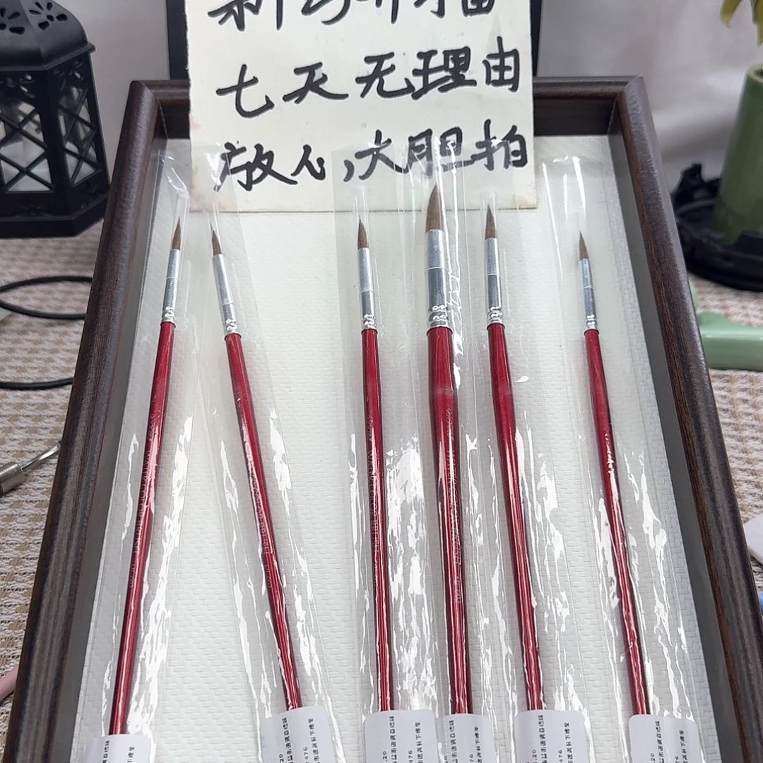 专业级水彩画笔套装六支松鼠毛
