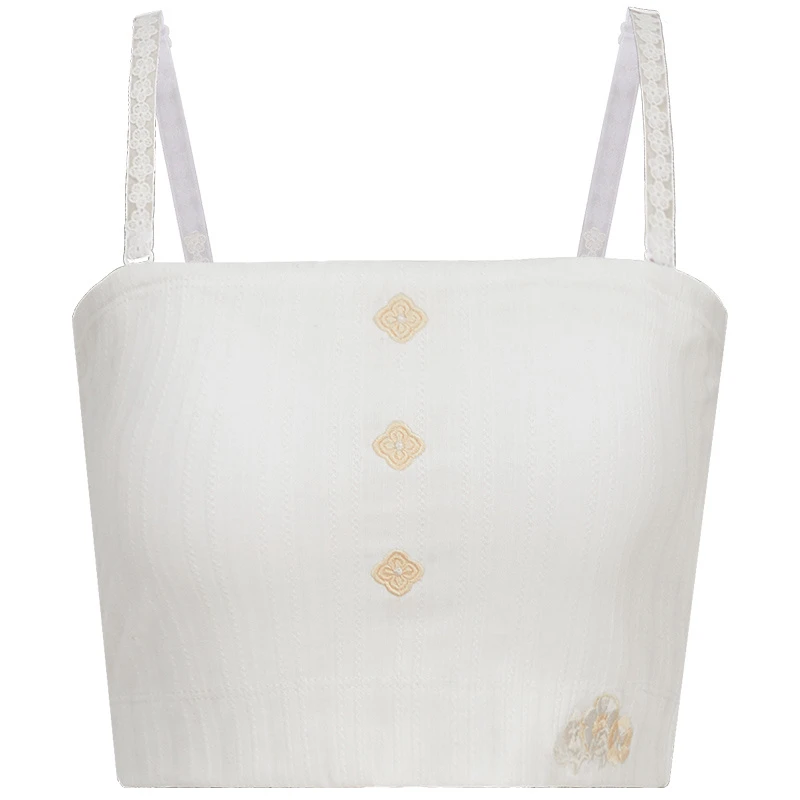 十三余小豆蔻儿[昼夜]国风春夏绣花吊带刺绣简约百搭抹胸女