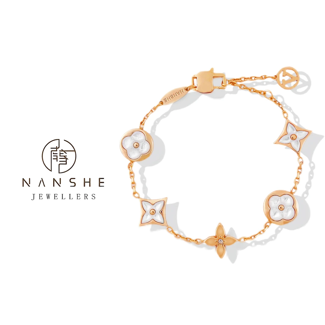 【乘风专属】NANSHE/南奢 轻奢白色老花手链精工CNC尖花L1140