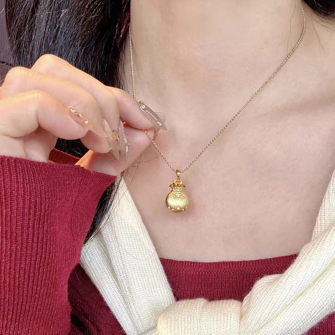 铜合金项链 101拉丝福袋项链