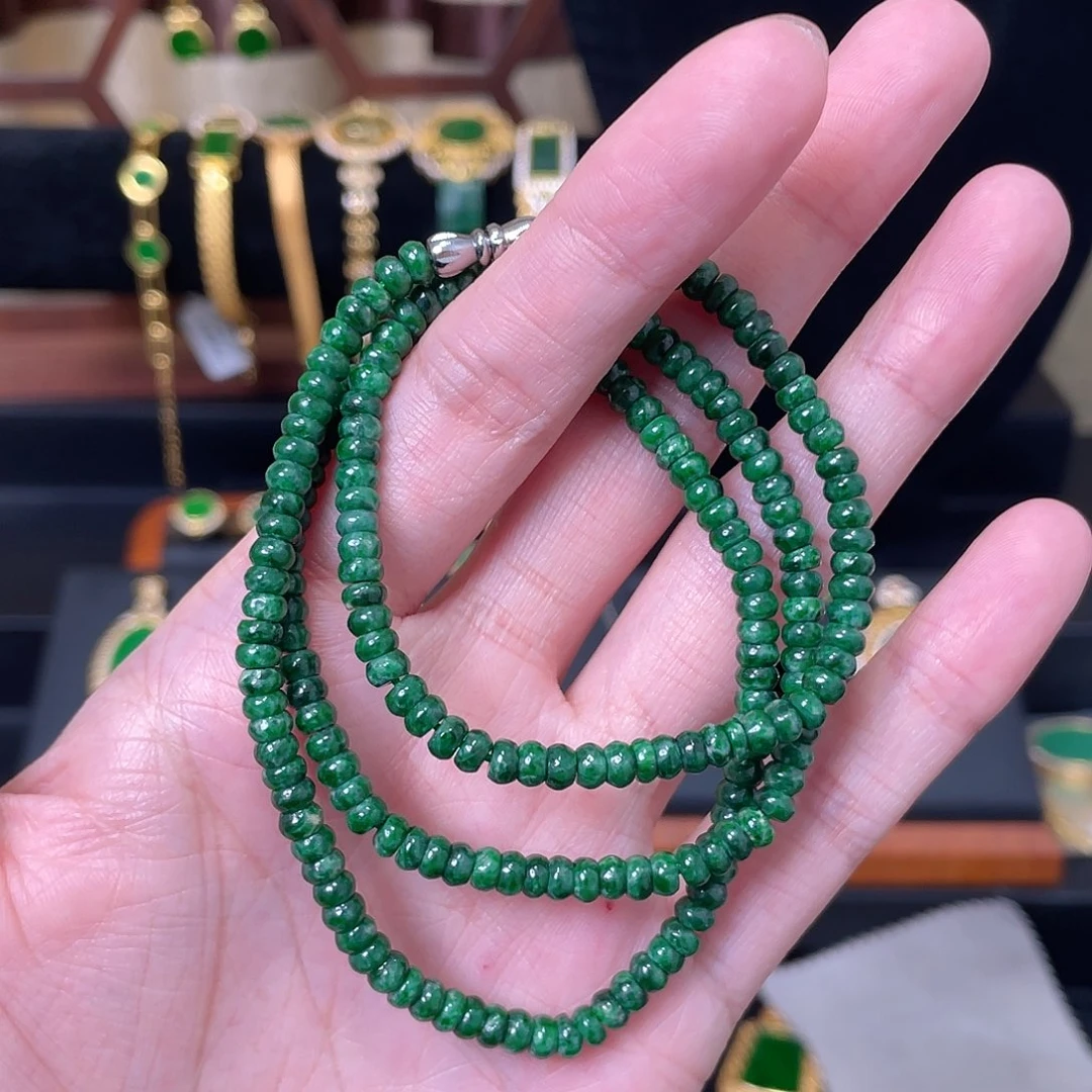 翡翠未镶嵌项链项链