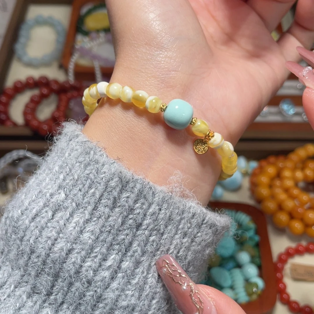 蜜蜡手串未镶嵌手链