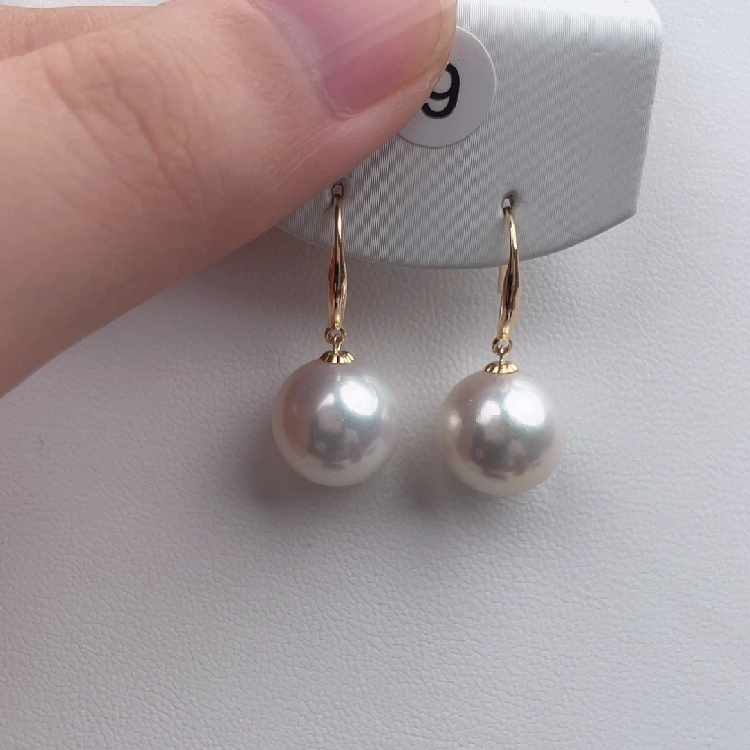 18K金镶嵌淡水珍珠耳饰