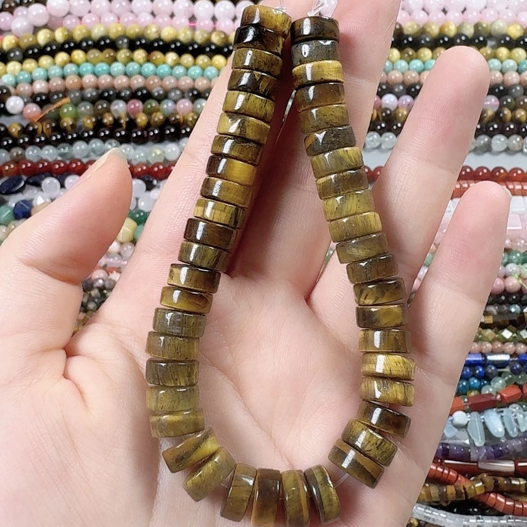 玛瑙/玉髓未镶嵌珠宝半成品虎眼4*10短条直切一条