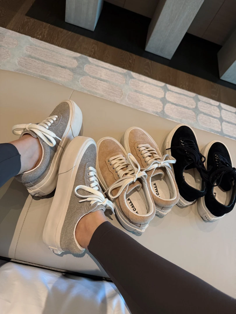 LA CALLA翻牛皮板板鞋（跟高4.5CM）WDX0003