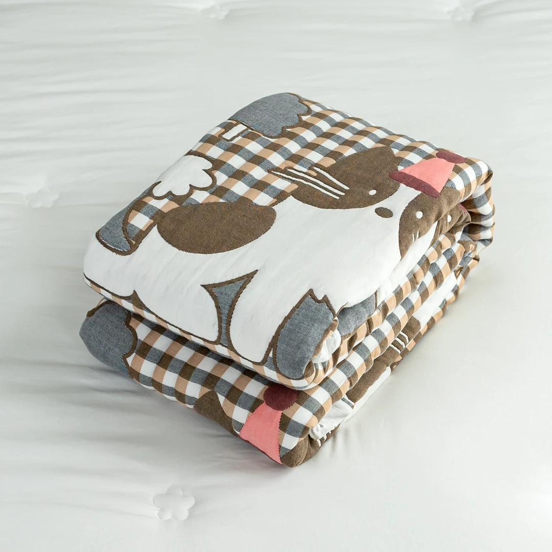 【京かわ会社】云柔泡芙被150*200cm 招财猫