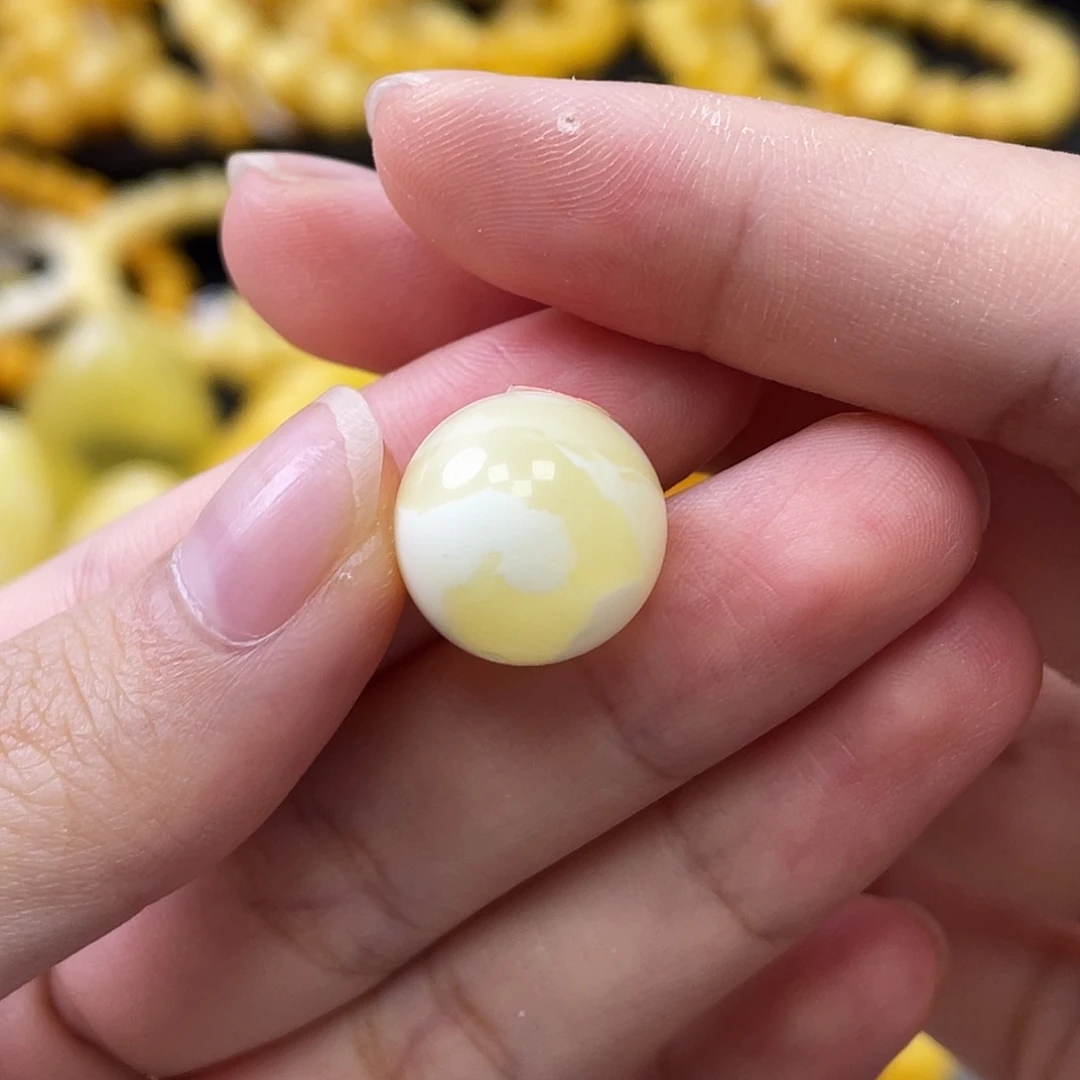 蜜蜡未镶嵌珠宝奇石瑕圆珠14.2mm