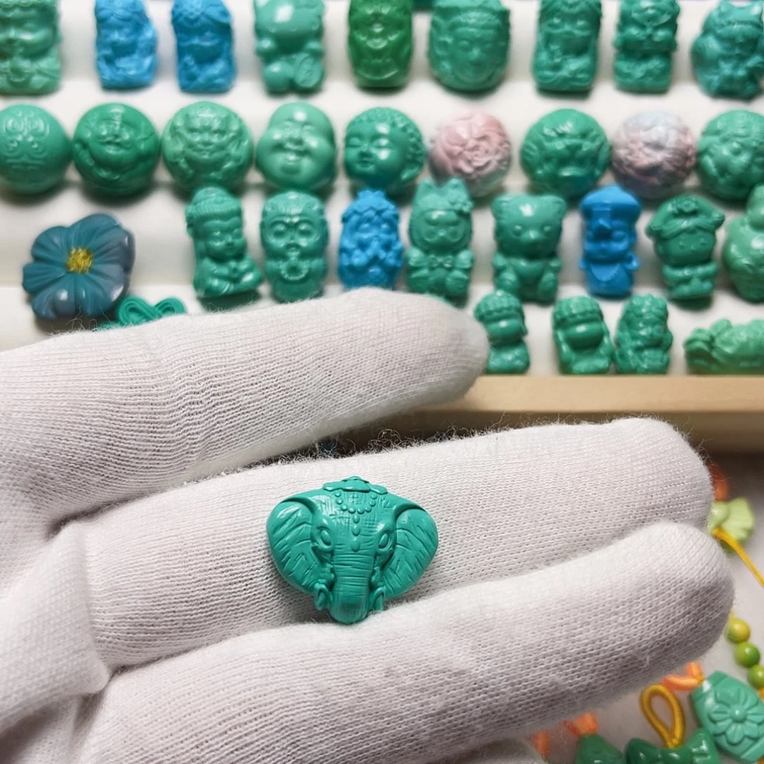 越***馆手工雕刻象神背云