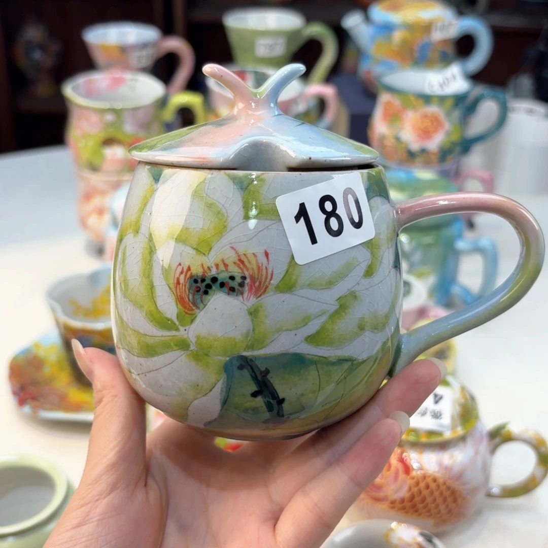 景德镇手绘高温釉下彩陶瓷茶具